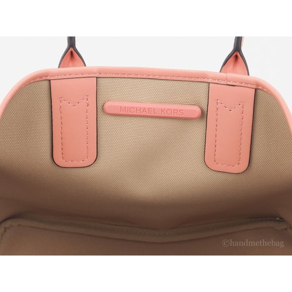 NWT Michael Kors Jodie Small Tote Bag Sherbert Jacquard Logo Recycled Polyester - Picture 9 of 11